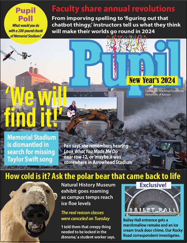 The cover of New Year's 2024 Pupil Magazine