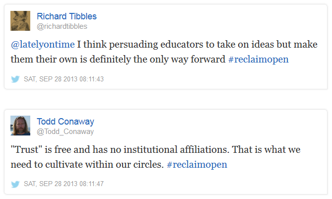 Tweet from Richard Tibbles and Todd Conaway