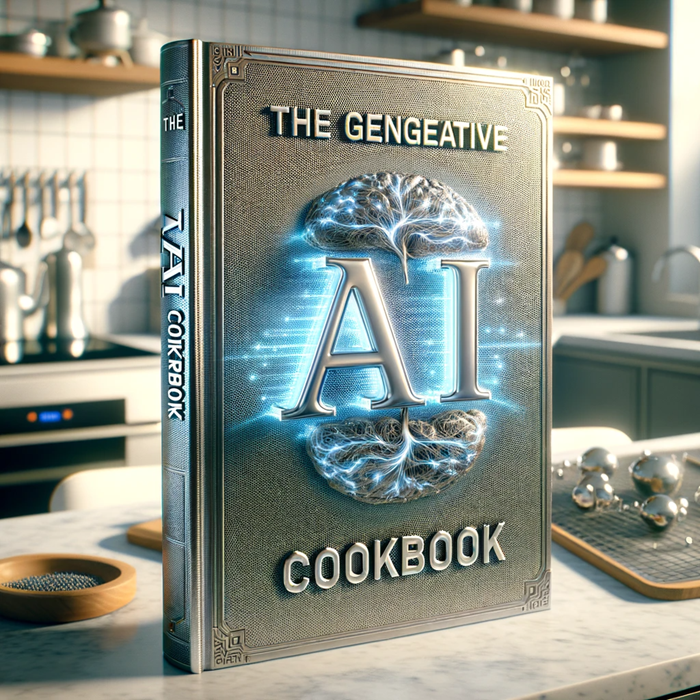 AI-generated image of an AI cookbook