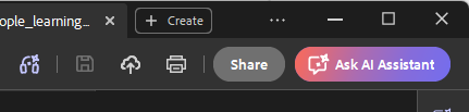 Screenshot of AI Assistant button