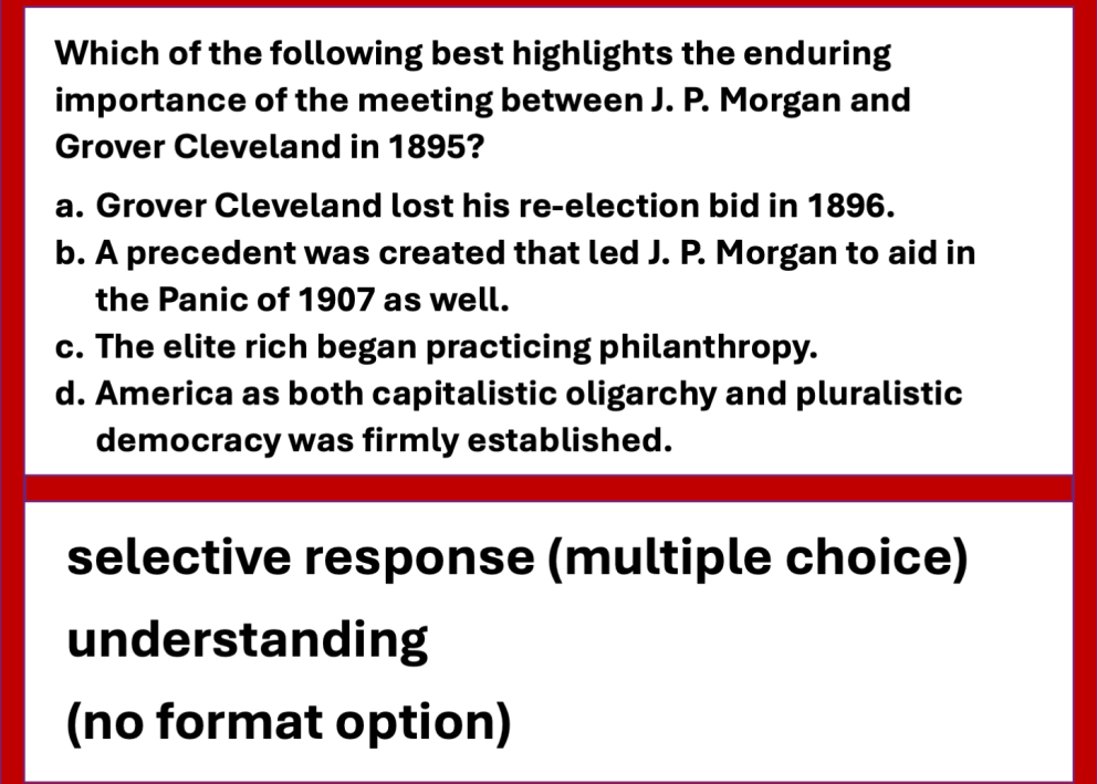 Example exam questions from the field of economic history about The Golden Age. The question difficulty is relatively low, involving selective response (multiple choice) and understanding.